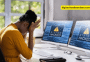 Cybersecurity breach concept with hacker and digital data lock